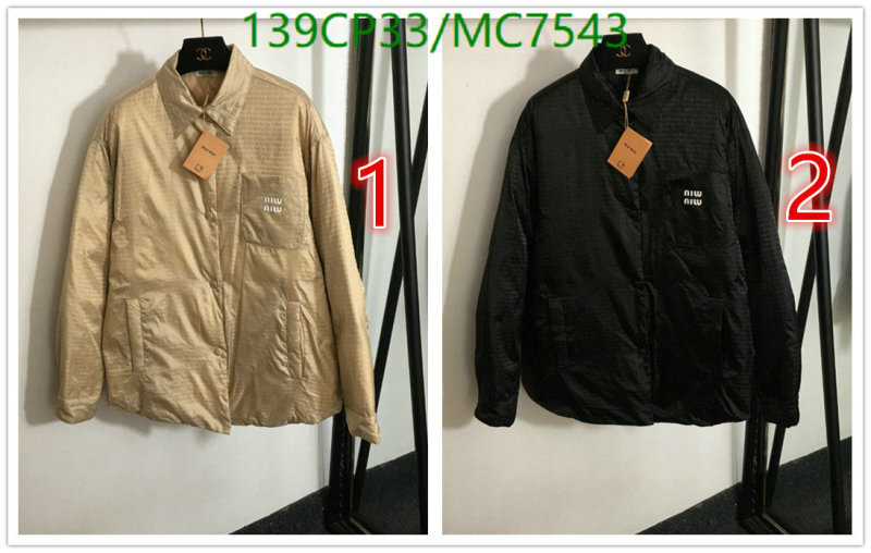 Miu Miu-Down jacket Women Code: MC7543 $: 139USD