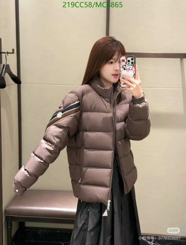 Moncler-Down jacket Women Code: MC8865 $: 219USD
