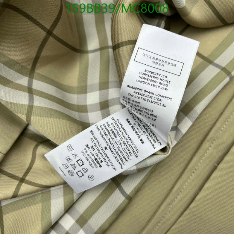 Burberry-Clothing Code: MC8008 $: 159USD