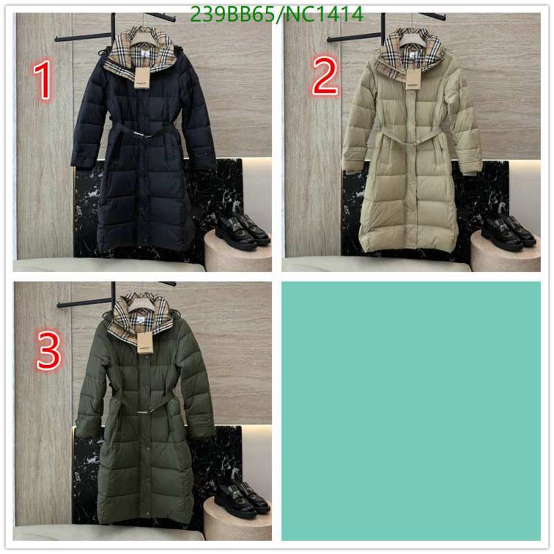 Burberry-Down jacket Women Code: NC1414 $: 239USD