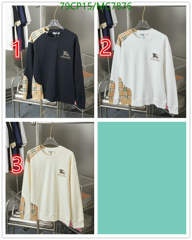 Burberry-Clothing Code: MC7876 $: 79USD