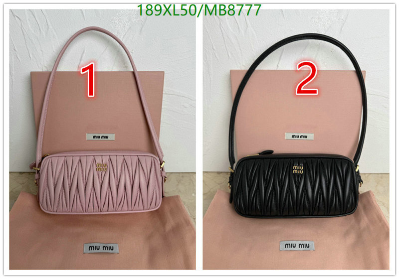 Miu Miu-Bag-Mirror Quality Code: MB8777 $: 189USD