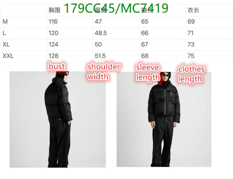 Prada-Down jacket Men Code: MC7419 $: 179USD