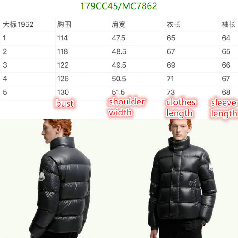 Moncler-Down jacket Women Code: MC7862 $: 179USD