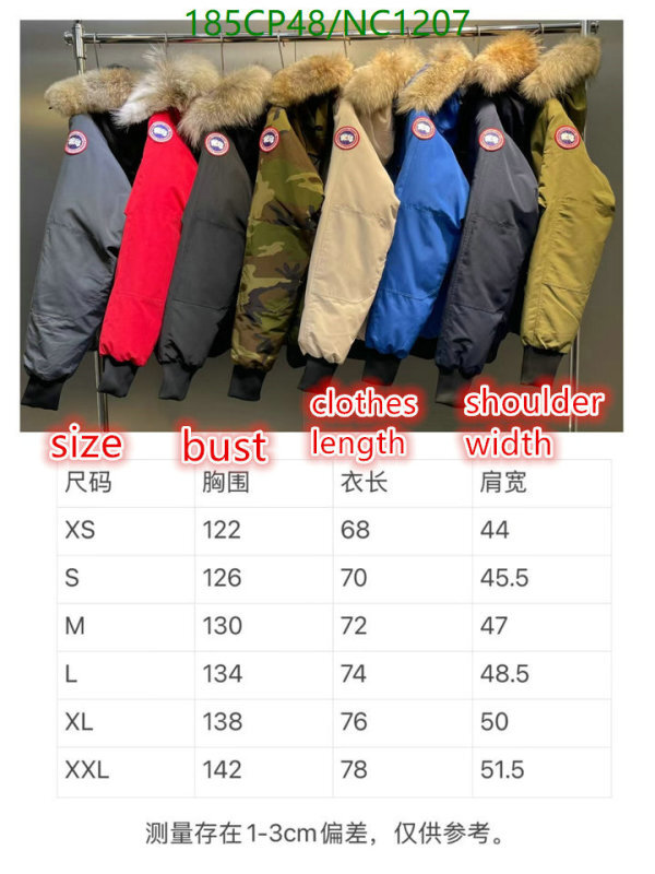 Canada Goose-Down jacket Men Code: NC1207 $: 185USD