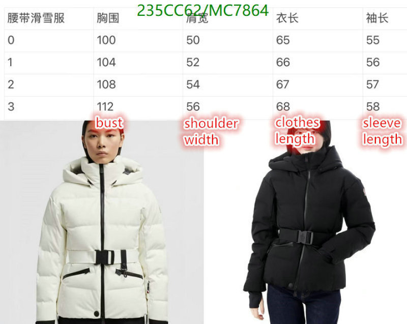 Moncler-Down jacket Women Code: MC7864 $: 235USD