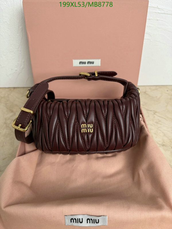 Miu Miu-Bag-Mirror Quality Code: MB8778 $: 199USD