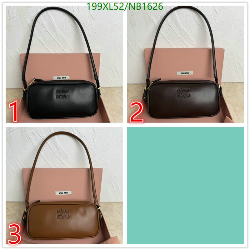 Miu Miu-Bag-Mirror Quality Code: NB1626 $: 199USD