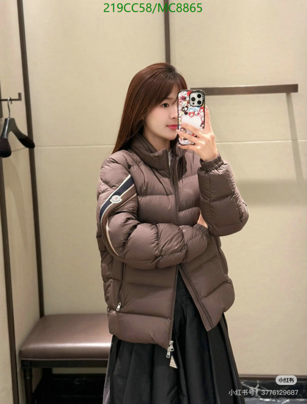Moncler-Down jacket Women Code: MC8865 $: 219USD