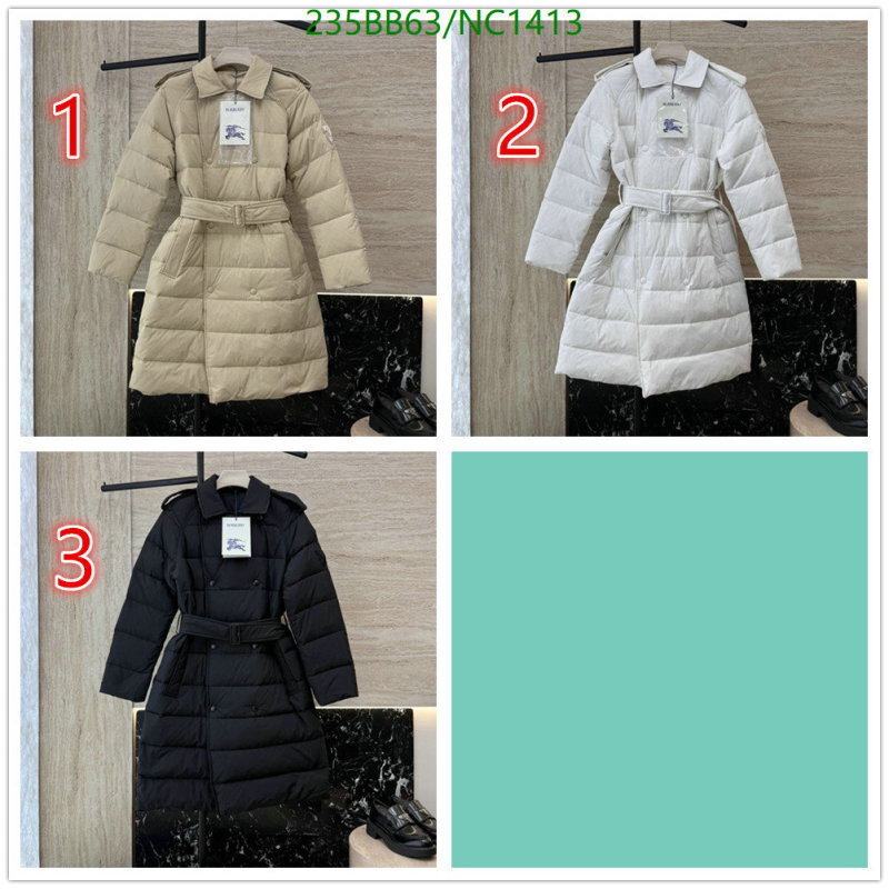 Burberry-Down jacket Women Code: NC1413 $: 235USD