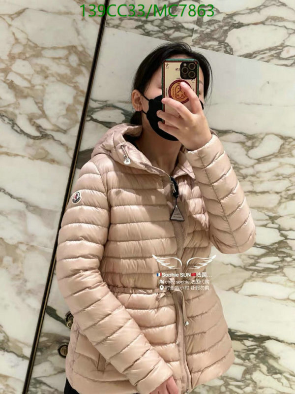 Moncler-Down jacket Women Code: MC7863 $: 139USD