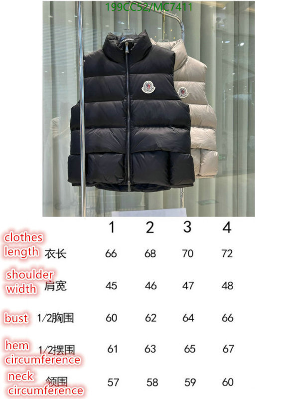 Moncler-Down jacket Women Code: MC7411 $: 199USD