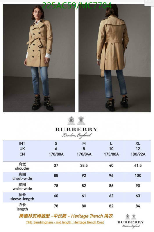 Burberry-Down jacket Women Code: MC7704 $: 225USD