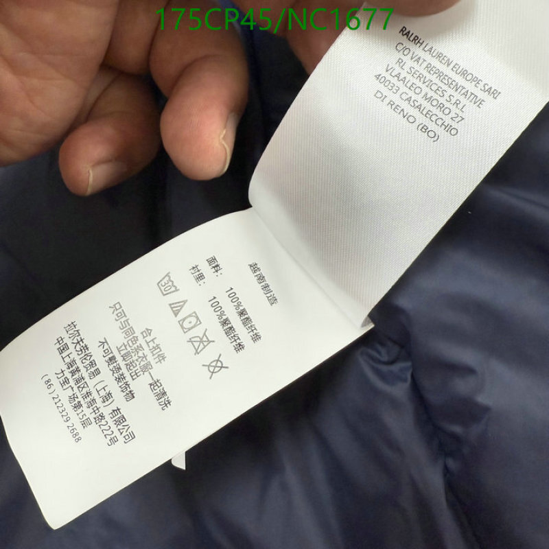 Ralph Lauren-Down jacket Men Code: NC1677 $: 175USD