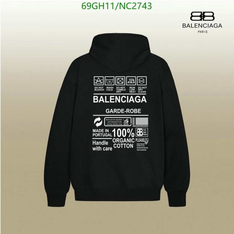 Balenciaga-Clothing Code: NC2743 $: 69USD