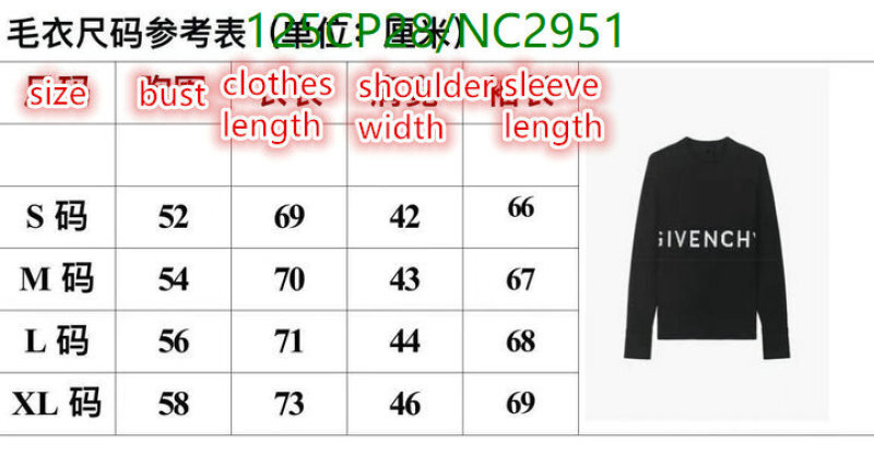 Givenchy-Clothing Code: NC2951 $: 125USD