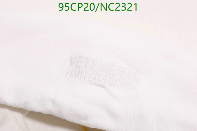 VETEMENTS-Clothing Code: NC2321 $: 95USD