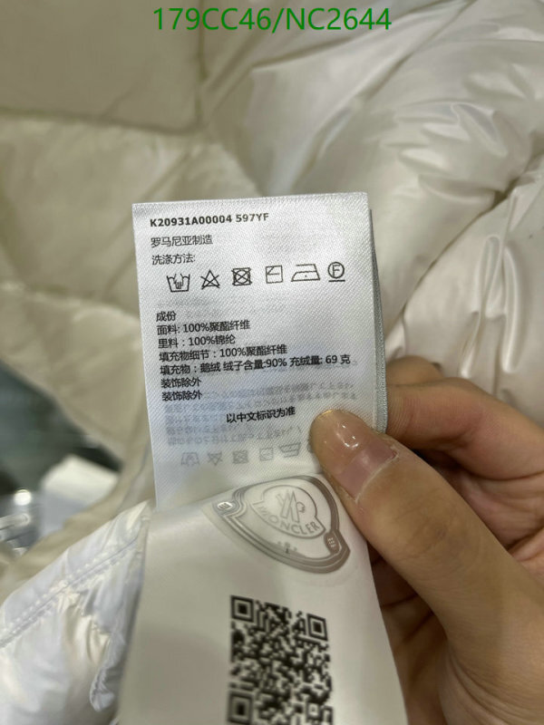 Moncler-Down jacket Women Code: NC2644 $: 179USD