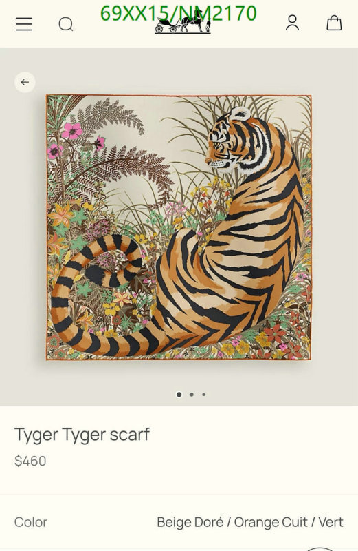 Hermes-Scarf Code: NM2170 $: 69USD
