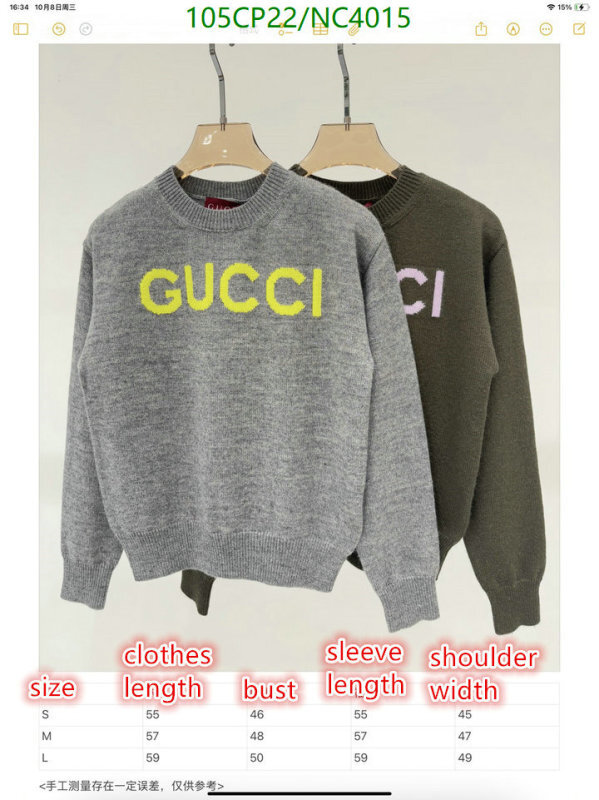Gucci-Clothing Code: NC4015 $: 105USD