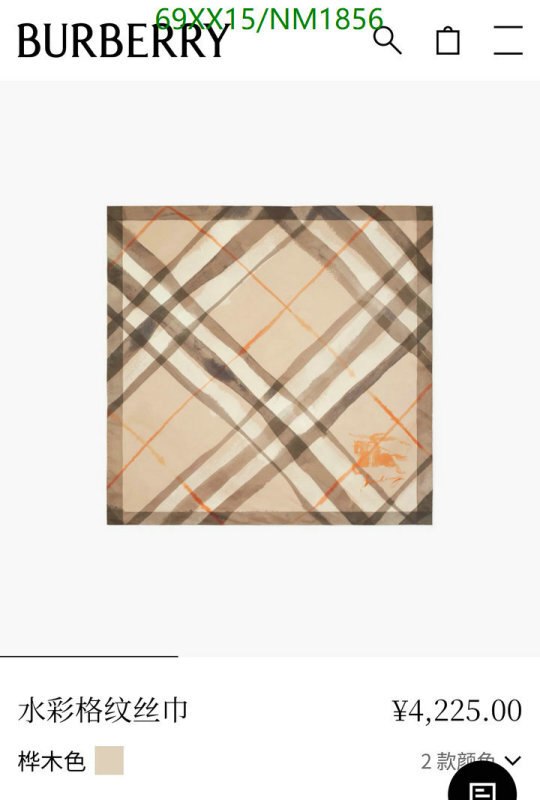 Burberry-Scarf Code: NM1856 $: 69USD