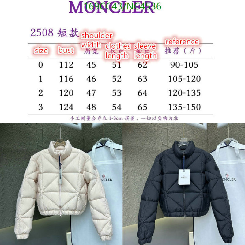 Moncler-Down jacket Women Code: NC4536 $: 169USD