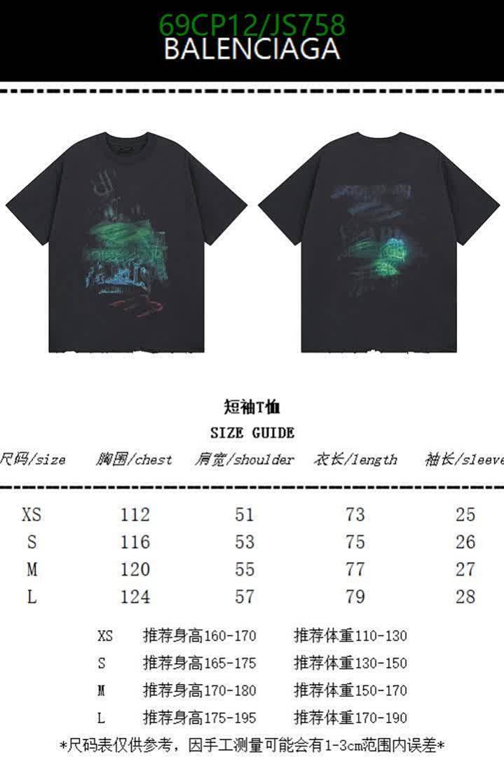 Balenciaga-Clothing Code: JS758 $: 69USD