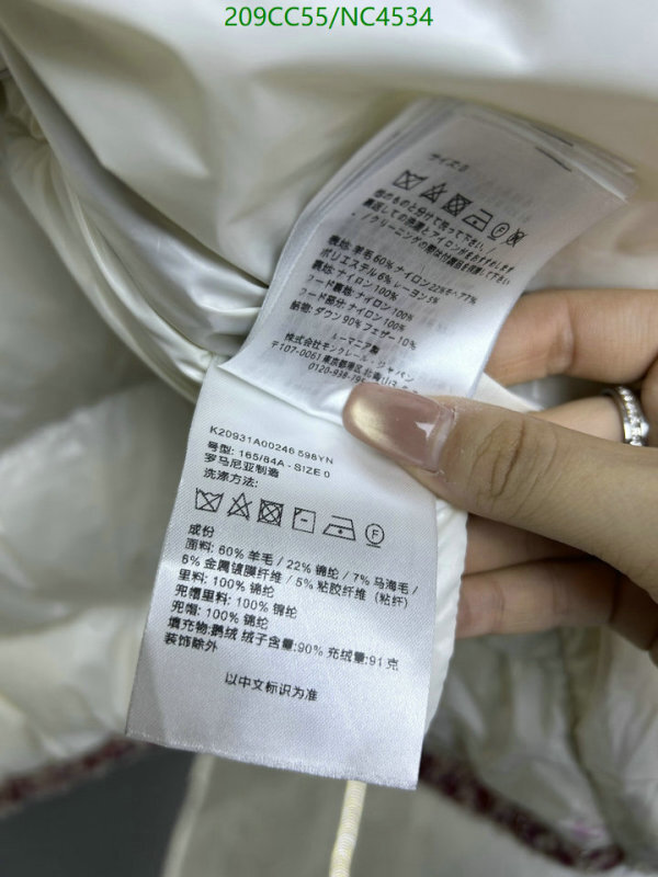 Moncler-Down jacket Women Code: NC4534 $: 209USD