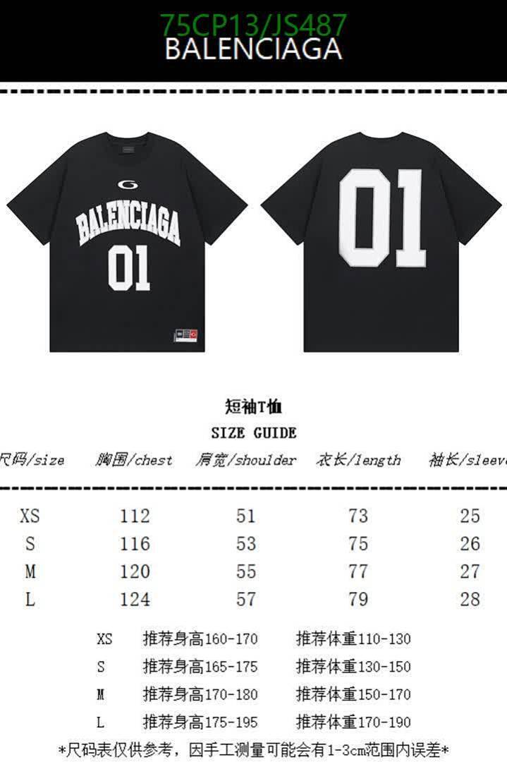 Balenciaga-Clothing Code: JS487 $: 75USD