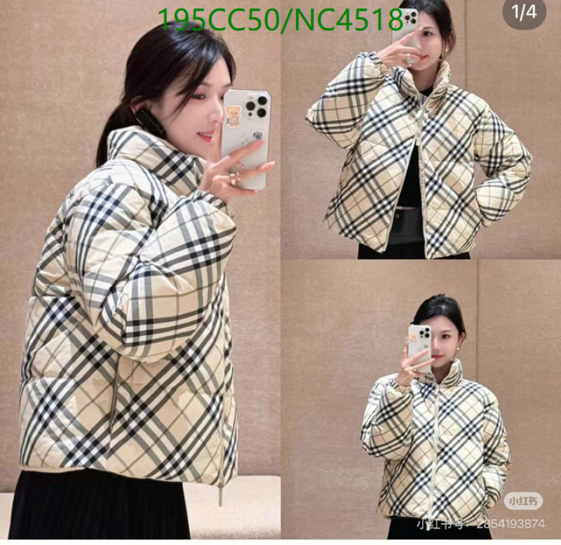 Burberry-Down jacket Women Code: NC4518 $: 195USD