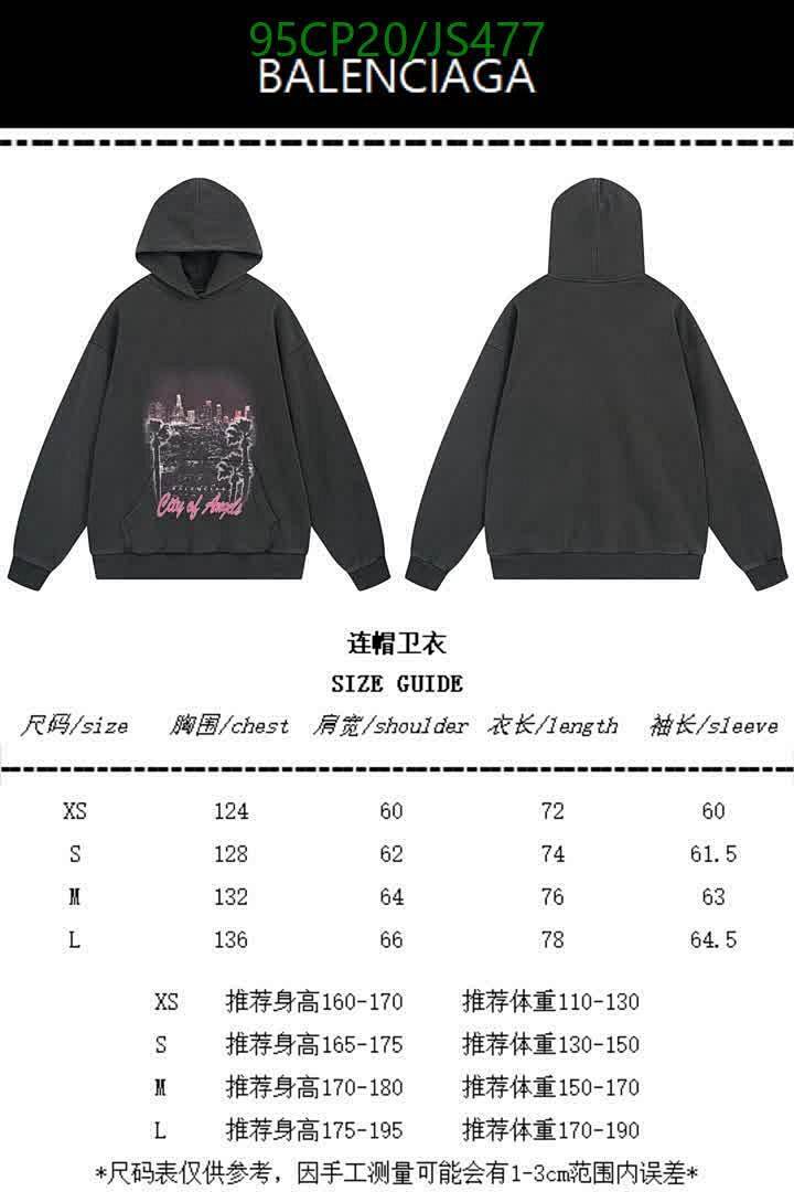 Balenciaga-Clothing Code: JS477 $: 95USD