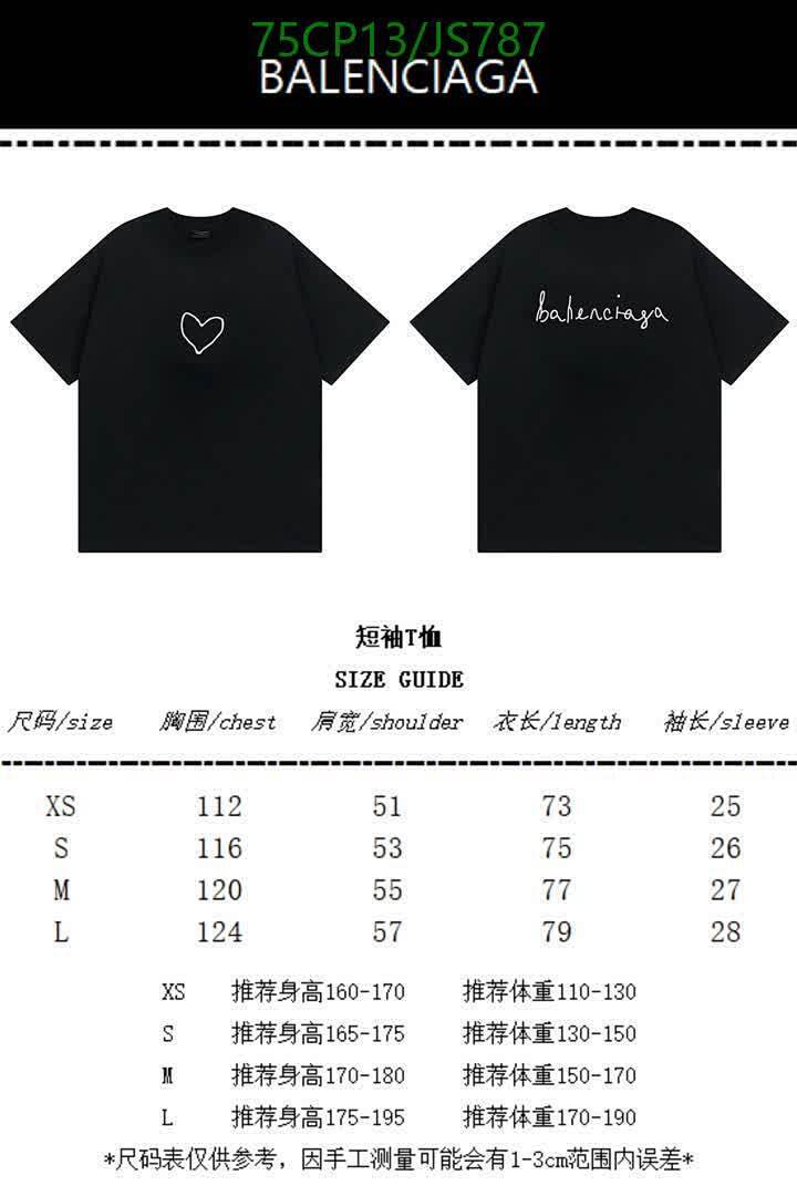 Balenciaga-Clothing Code: JS787 $: 75USD