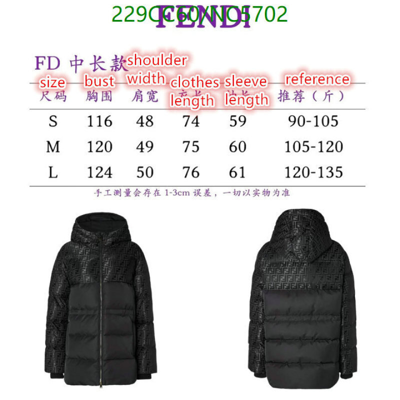 Fendi-Down jacket Women Code: NC5702 $: 229USD