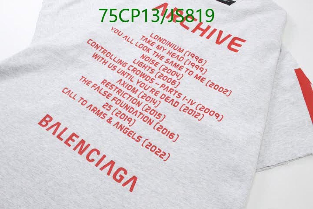 Balenciaga-Clothing Code: JS819 $: 75USD