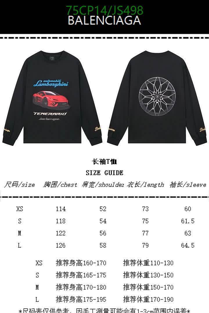 Balenciaga-Clothing Code: JS498 $: 75USD