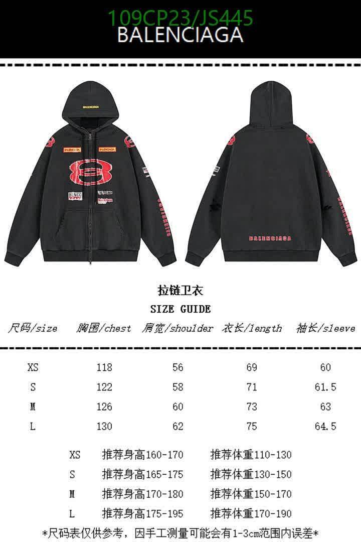 Balenciaga-Clothing Code: JS445 $: 109USD