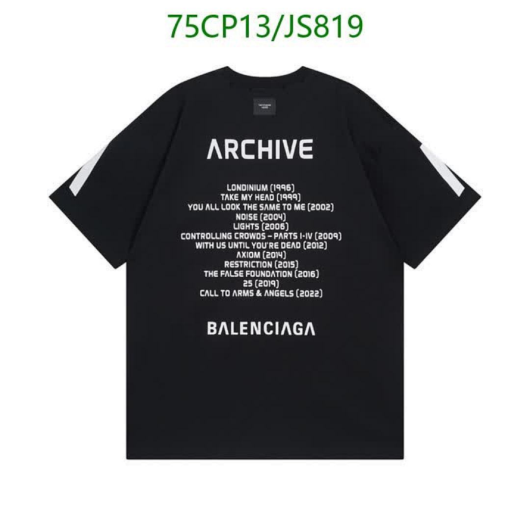 Balenciaga-Clothing Code: JS819 $: 75USD
