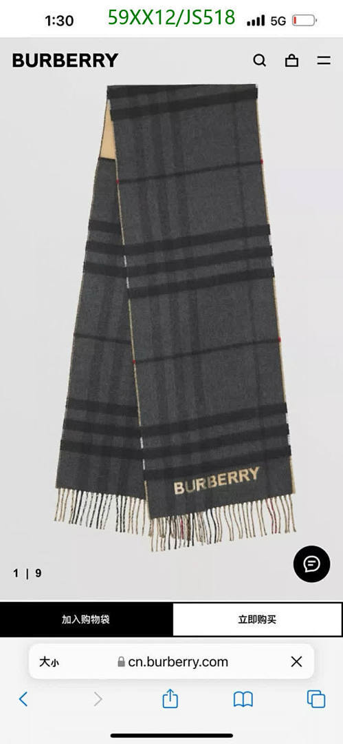 Burberry-Scarf Code: JS518 $: 59USD