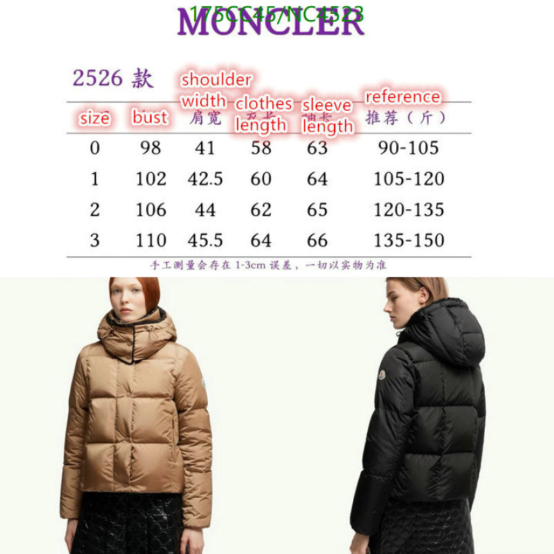 Moncler-Down jacket Women Code: NC4523 $: 175USD
