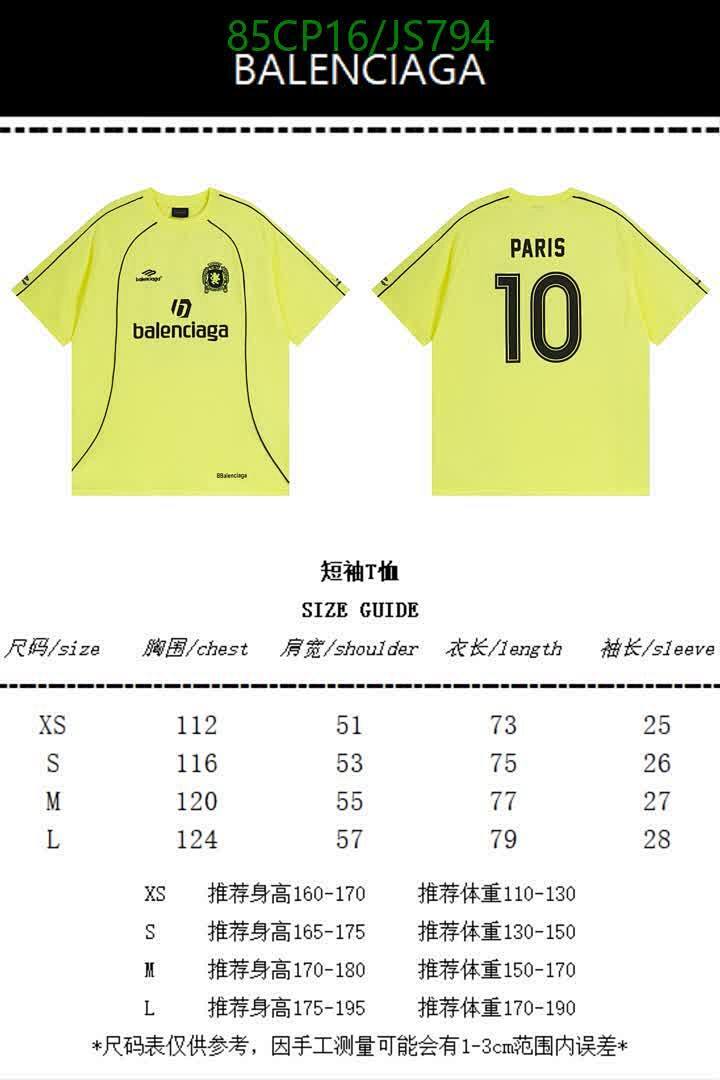 Balenciaga-Clothing Code: JS794 $: 85USD