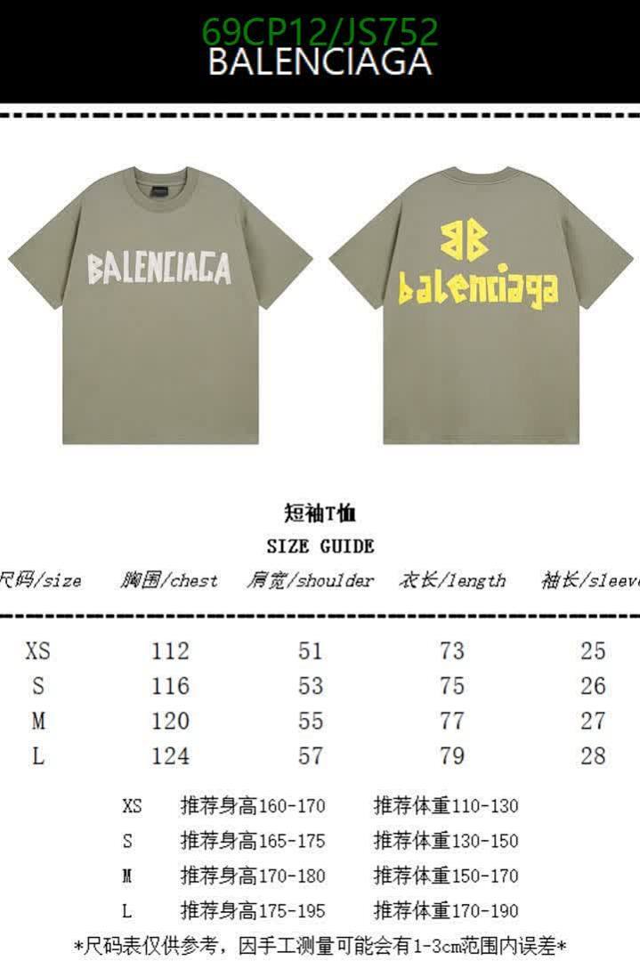 Balenciaga-Clothing Code: JS752 $: 69USD
