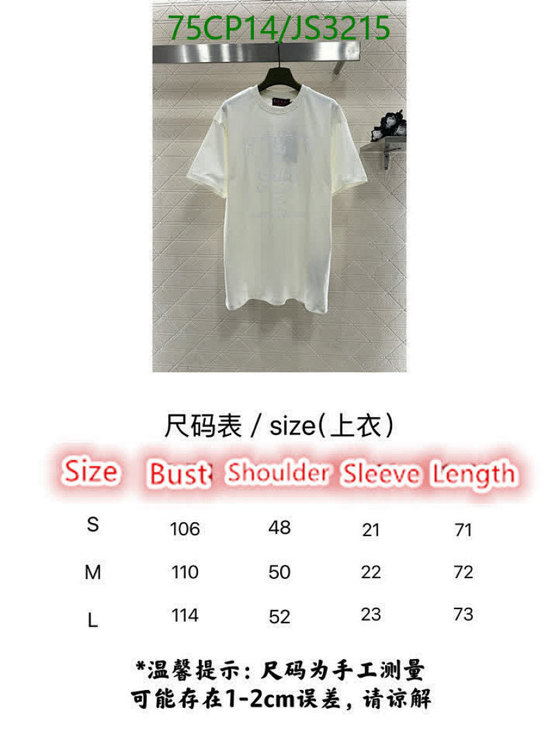 Gucci-Clothing Code: JS3215 $: 75USD