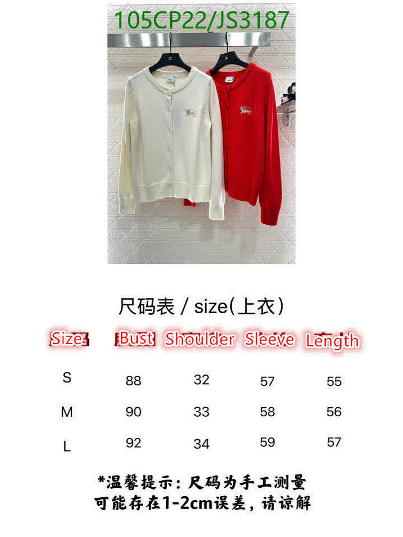 Burberry-Clothing Code: JS3187 $: 105USD