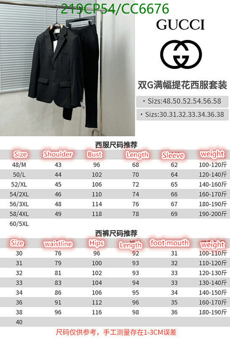 Gucci-Clothing Code: CC6676