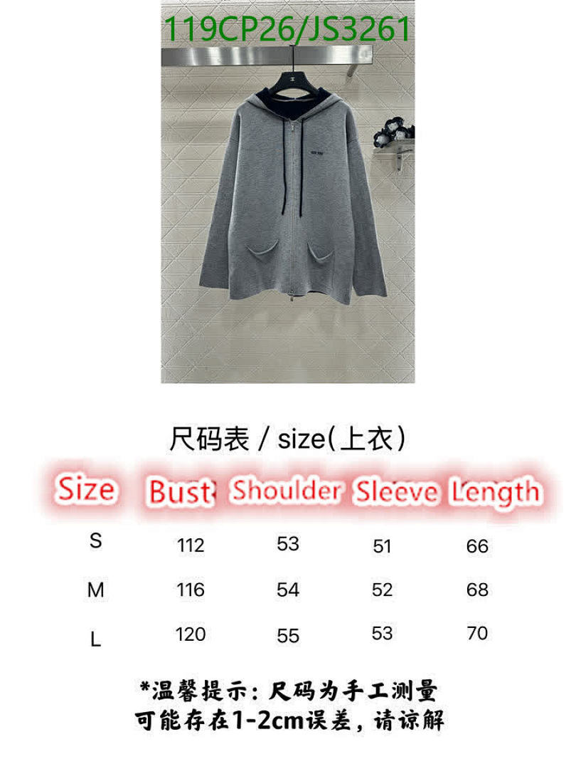 MIUMIU-Clothing Code: JS3261 $: 119USD