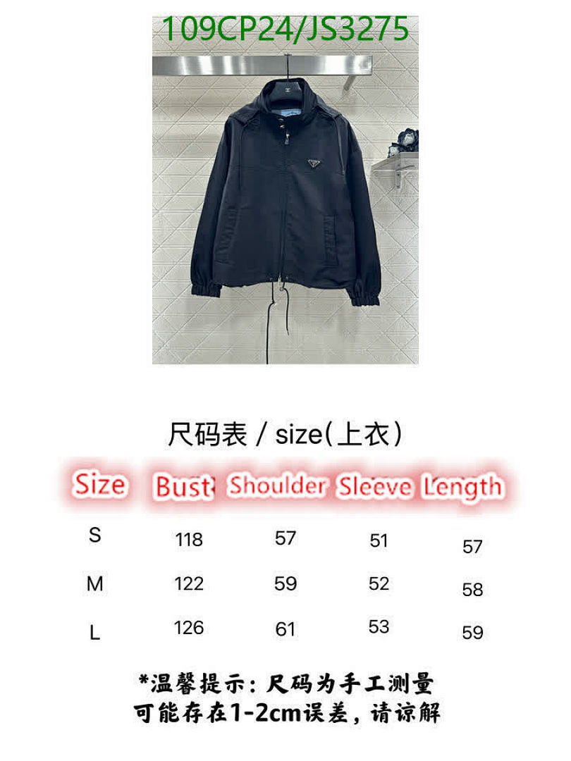 Prada-Clothing Code: JS3275 $: 109USD