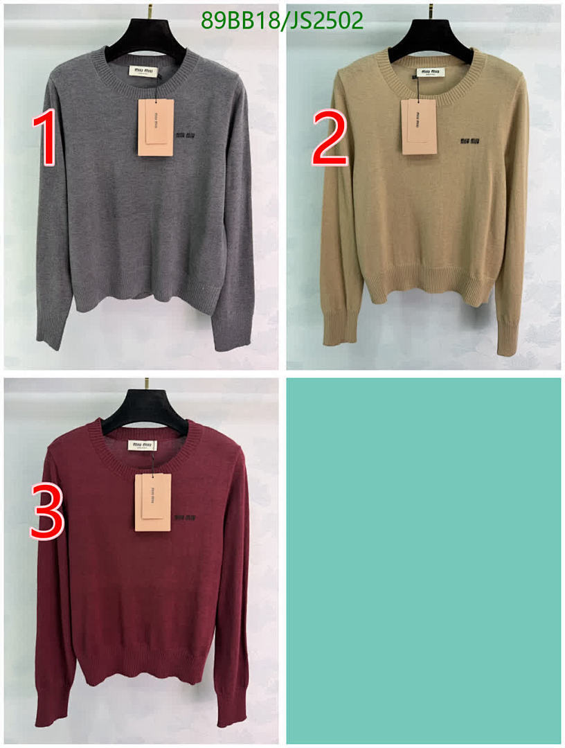 MIUMIU-Clothing Code: JS2502 $: 89USD