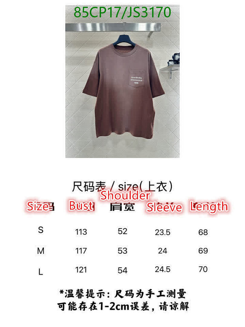 Acne Studios-Clothing Code: JS3170 $: 85USD