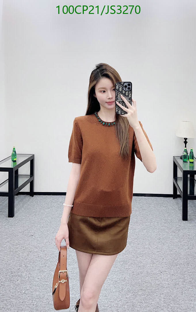 Prada-Clothing Code: JS3270 $: 100USD