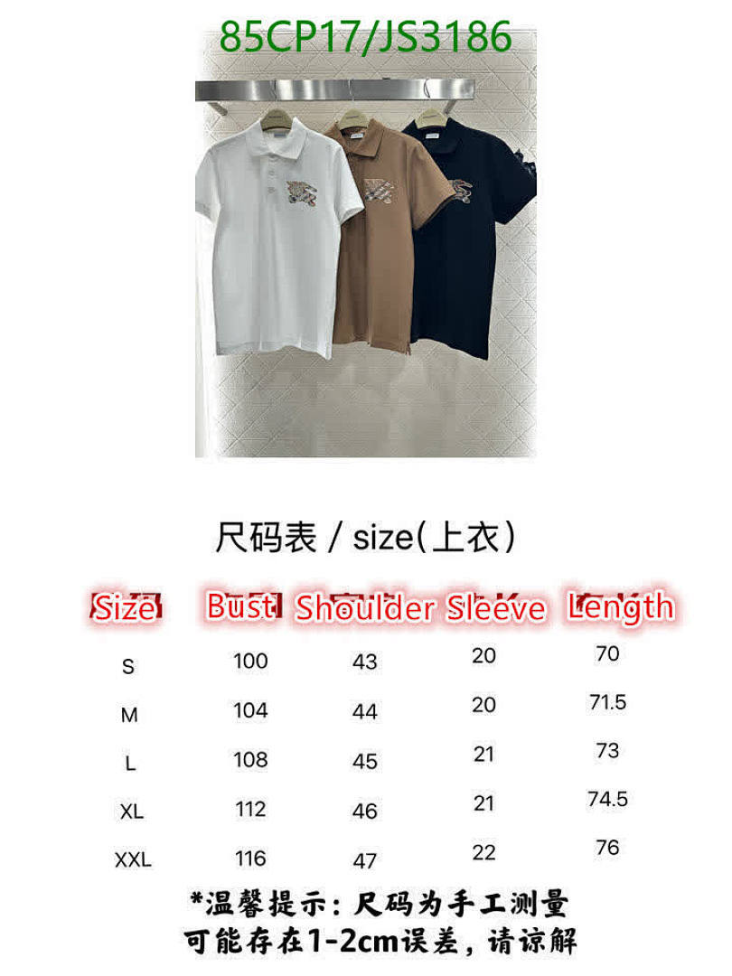 Burberry-Clothing Code: JS3186 $: 85USD